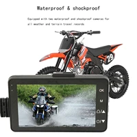 3 inch motorcycle and locomotive driving recorder hd waterproof front and rear dual card reader 32g memory card black