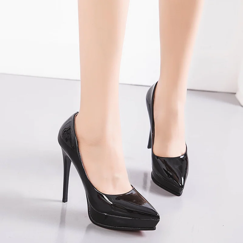 

2021 new high heel shoes autumn super high heel waterproof platform single shoes
