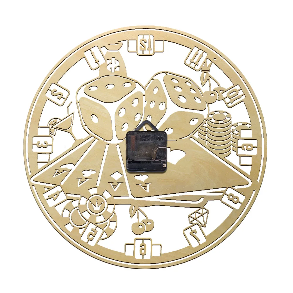 Игральные карты в покер игральные деревянные настенные часы декоративные