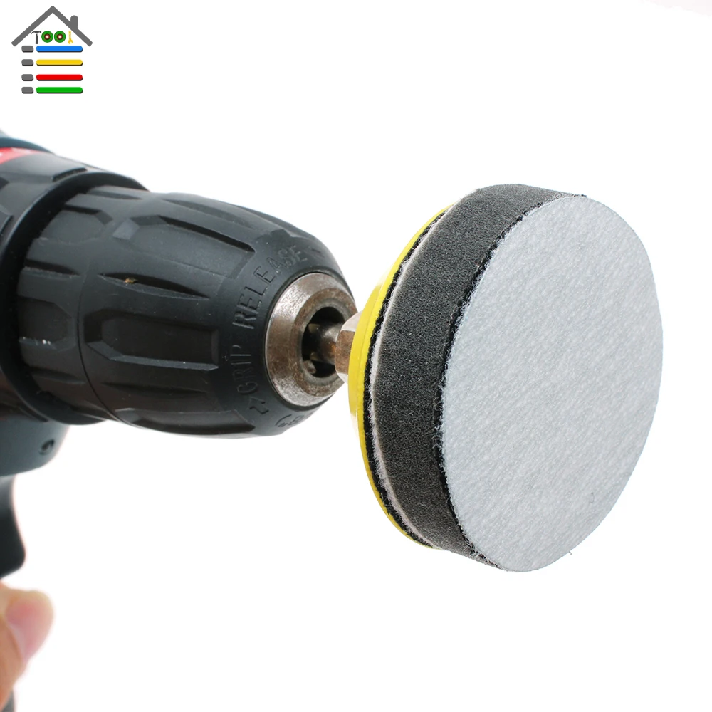 2 дюймовые шлифовальные диски набор для Dremel дрель шлифовальный станок Инструменты с 6 мм застежка-булавка Pad Пена Полировочный круг 80-2000 шлифовальный станок