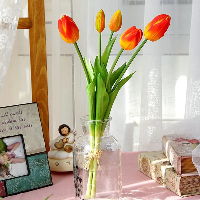 

Букет из 5 искусственных силиконовых тюльпанов 47 см LaurelChow