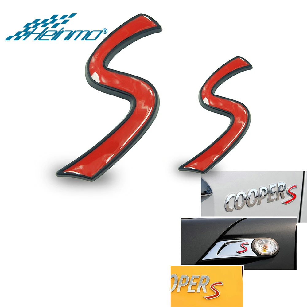 Металлическая 3D наклейка с эмблемой передней решетки S для Mini Cooper R50 R52 R53 R56 R57 R58 R60