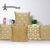 geometric cushions cover boho stripe decorative cushion toss pillow yellow pilow cases covers for sofas chairs case pillowcase