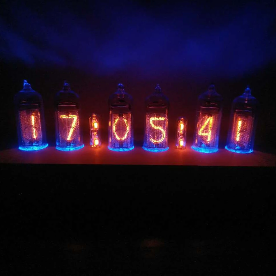 DIY in14 in4 Nixie трубка цифровой светодиодный подарок часы Комплект печатной платы PCBA