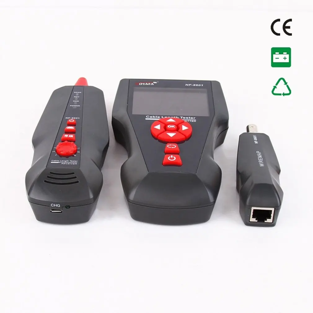 NOYAFA NF-8601 Multi-functional Network Cable Tester LCD Length Meter Breakpoint RJ45 Telephone Line Checker EU | Компьютеры и офис