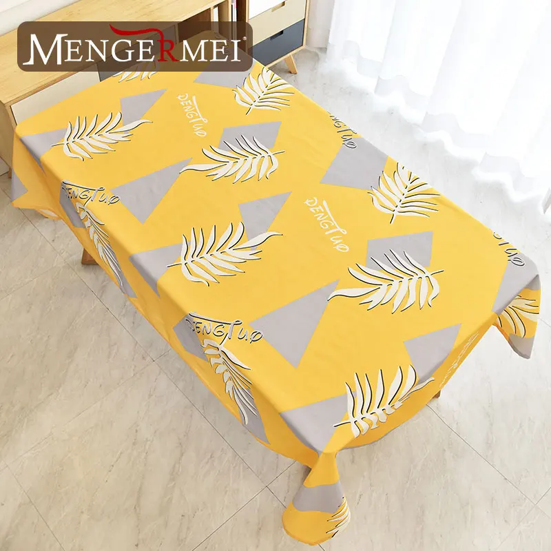 MENERME лист желтая скатерть Чехол для стула в скандинавском стиле