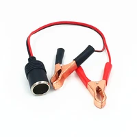 latest new 12 24 volt battery terminal clip on cigar cigarette lighter socket adapter plugs camping transport
