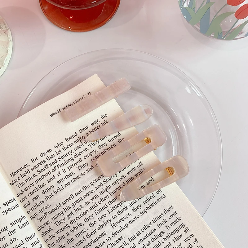 

1PCS Simple Solid Color Geometric Hairpins Hair Accessories Women Barrette Hairgrips Girls Candy Color Hair Clip Headdress