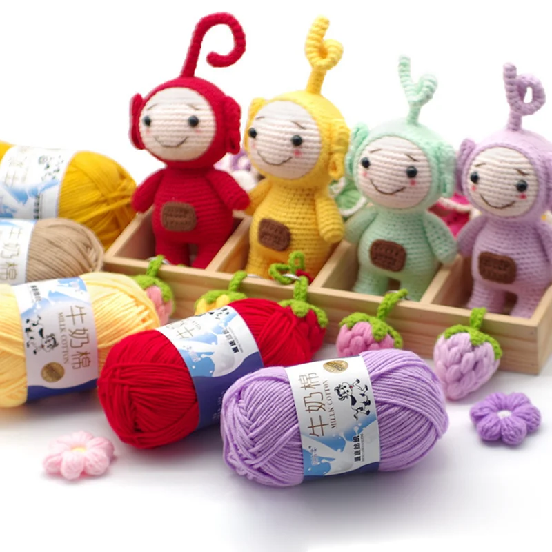 50 г пряжа молочная хлопковая кроше нескатывающаяся верхняя одежда прекрасного