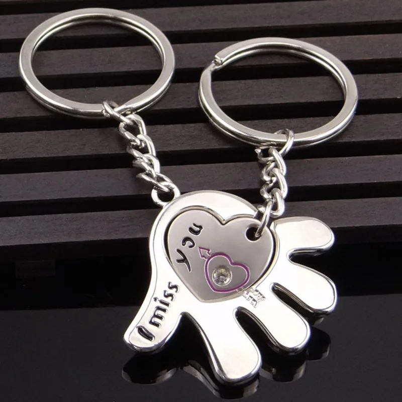 

Couple palm keychain metal couple keychain Valentine's personality