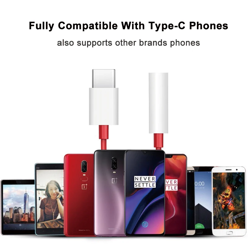 Переходник для наушников Oneplus с USB Type-C на 3 5 мм Aux аудио one plus 7