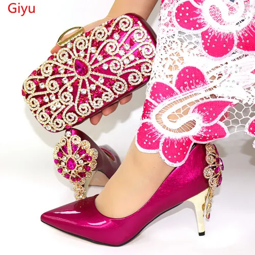 Doershow комплект из обуви и сумки африканские наборы 2019 зеленый цвет итальянские