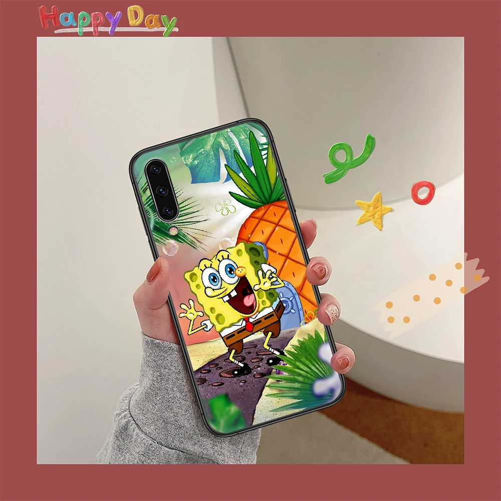 

Cartoon Sponges Cute Bob Phone Case For Samsung Galaxy A10 A20 A30 E A40 A50 A51 A70 A71 A J 5 6 7 8 2016 2017 2018 black Funda