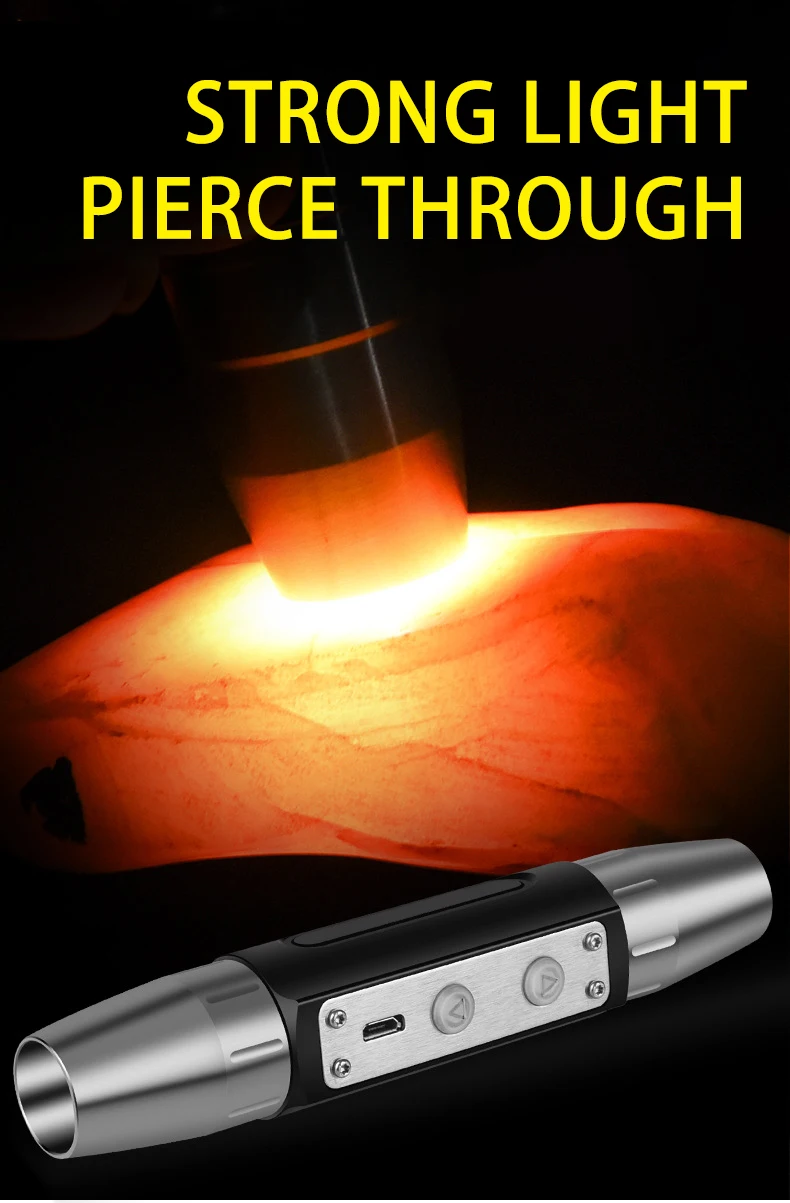 

Strong Light Flashlight Emerald Special Purple Light Beeswax Professional Testing To See Amber Jewelry Wenwan