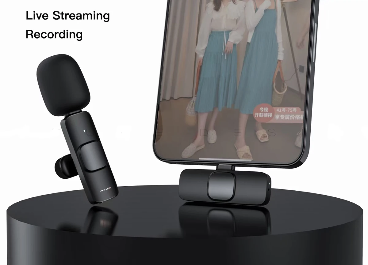 Wireless Lavalier Microphone Studio Gaming for iPhone Type-C PC Computer Lapel Clip Professional Mic Live Broadcast Mobile Phone |