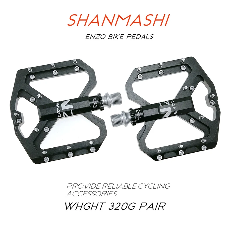 

shanmashi mtb Pedals ENZO flat foot Ultralight Mountain Bike Pedals Aluminum Sealed 3 Bearing Bicycle Pedals Bicycle Parts