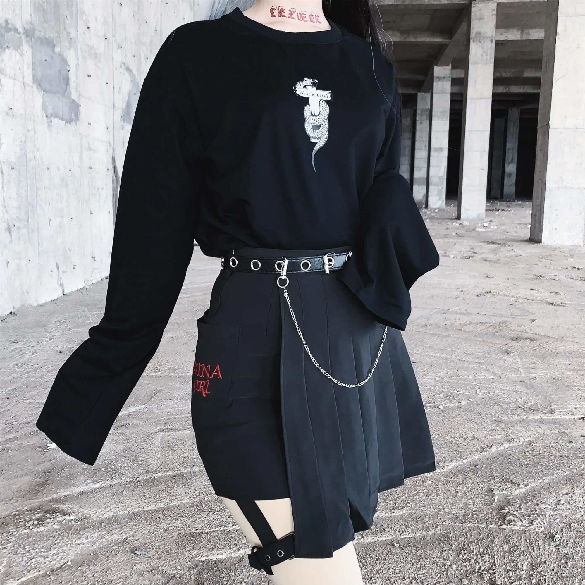 Юбка Ruibbit с вышивкой для девушек Женская юбка завышенной талией и кольцом модная