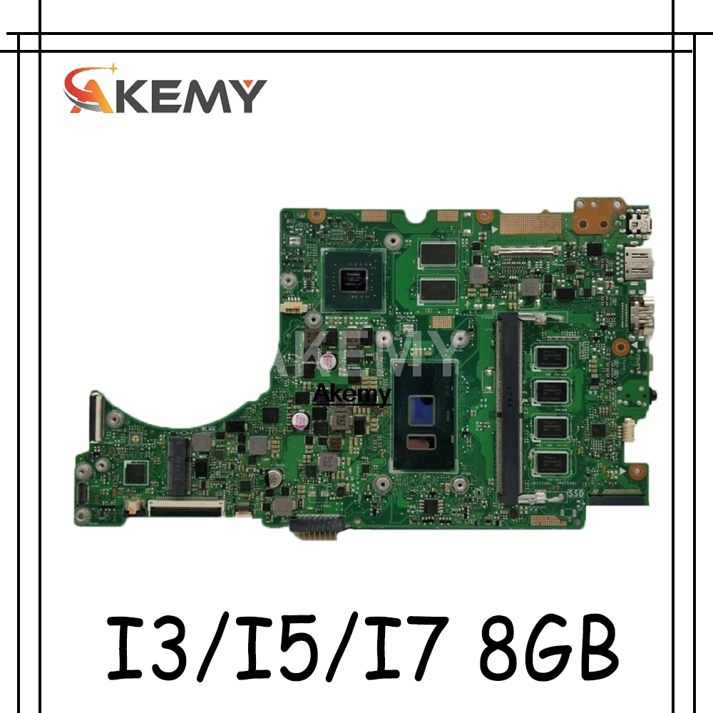 Материнская плата для ноутбука For Asus UX310UQK UX310UA UX310UAK UX310UQ UX310U RX310U материнская 8G/i3 7100