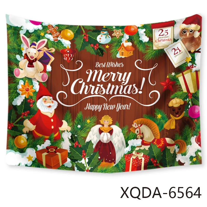 

2020 New Christmas Tree Tapestry Decoration Santa Claus Hanging Cloth Background Cloth Christmas Tree Decoration