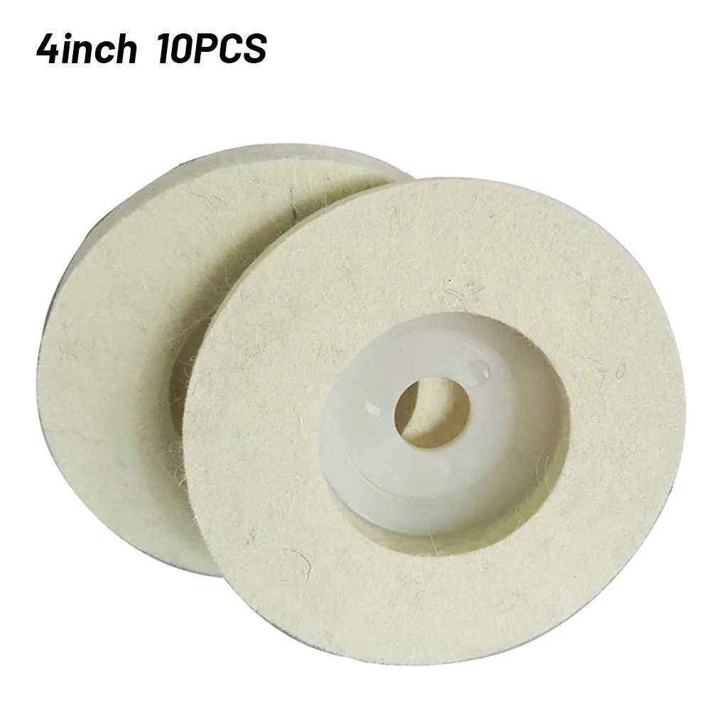 10 шт. 4 дюймовый полировальный круг для дерева металла нефрита мрамора войлока