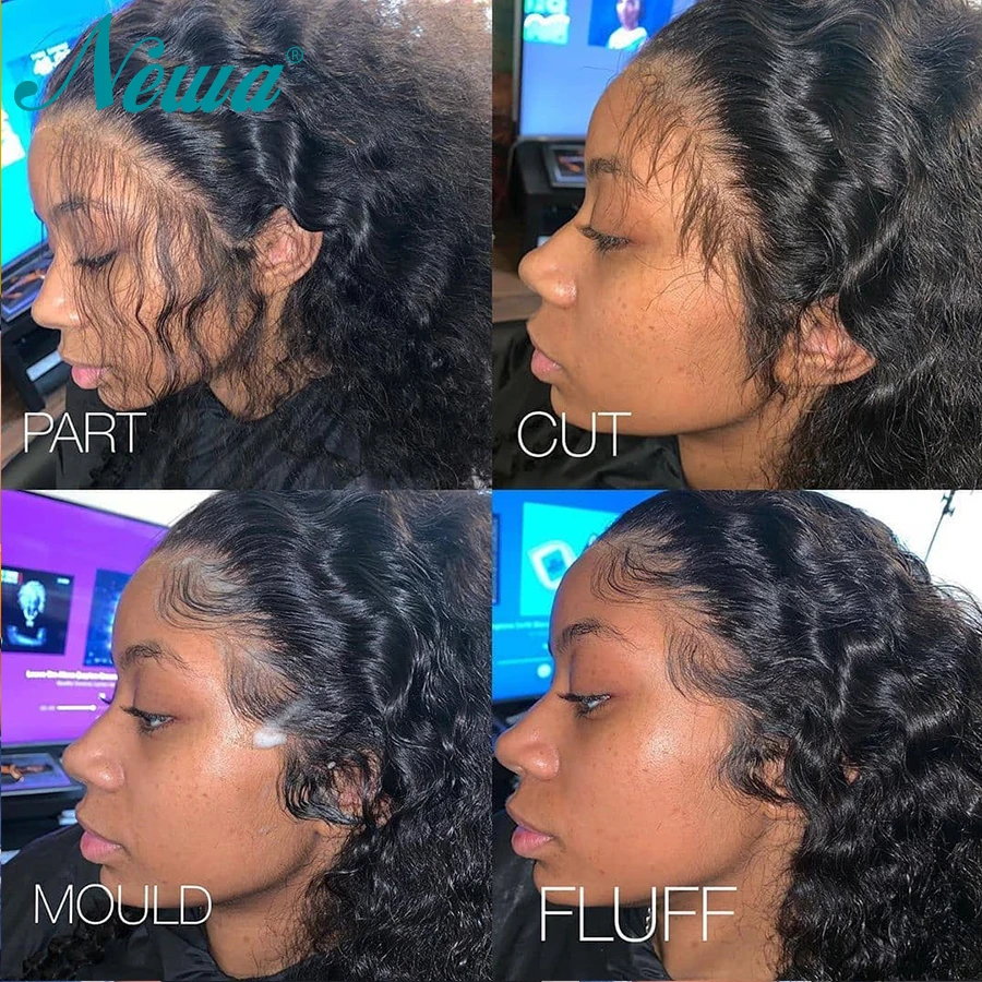 Парики из человеческих волос с кружевом спереди предварительно выщипанные