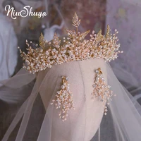 niushuya gorgeous handmade royal wedding tiara crowns crystal brides headbands evening hair jewelry bridal hair accessories