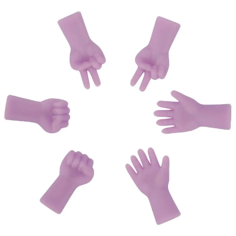 Purple Стопоры для каменной бумаги, ножницы для вязания, наконечники для игл, крышки, 6 шт., спицы, точечные протекторы для вязания, аксессуары для вязания - Цвет: Purple