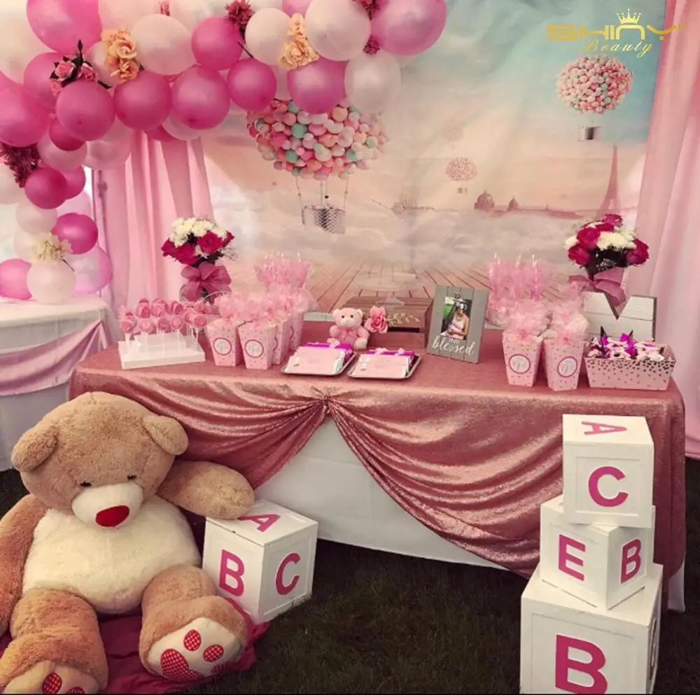 Blush ShinyBeauty 90x132-Inch-225x330CM Квадратная бирюзовая скатерть с блестками, сверкающий стол с блестками-больше вариантов цвета-R - Цвет: Blush