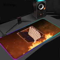 attack on titan xxl mouse pad large computer gaming mousepad keyboard pad to mouse notbook pc rgb led office desk mice mats