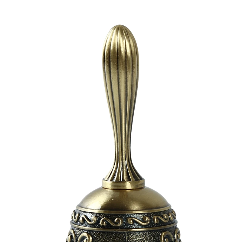 

Zinc alloy Rose Pattern Dinner Hotel Hand Bell Christmas gifts calls bell bar counter dining hall table bell