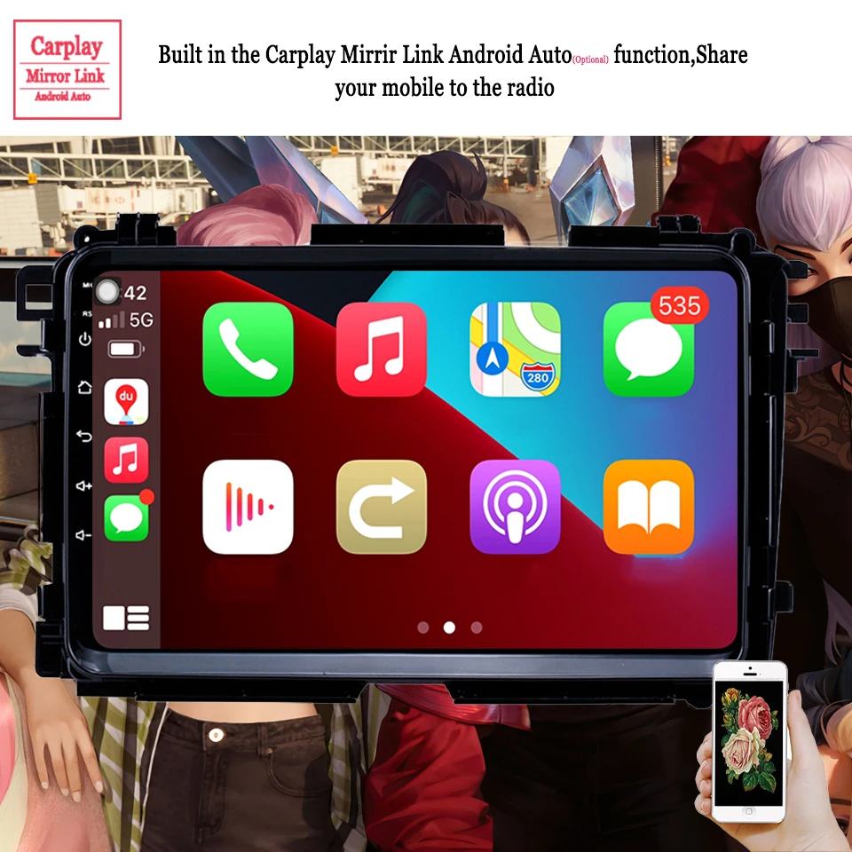 Мультимедийный плеер Android 13 для Honda HR-V HRV XRV Vezel 2013 2014 2015 2016 2017 2018 2019 Навигация GPS