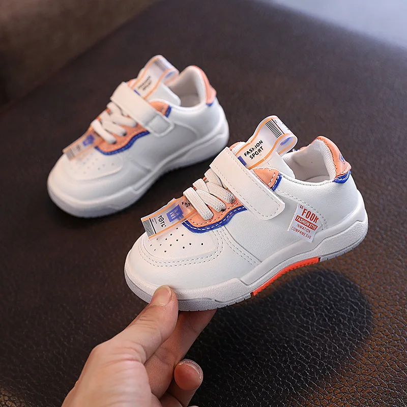 

Size 21-30 2021 Newest Unisex Children Shoes for Boys and Girls Sneakers Toddler Kids Four Seasons Soft Rubber Botton