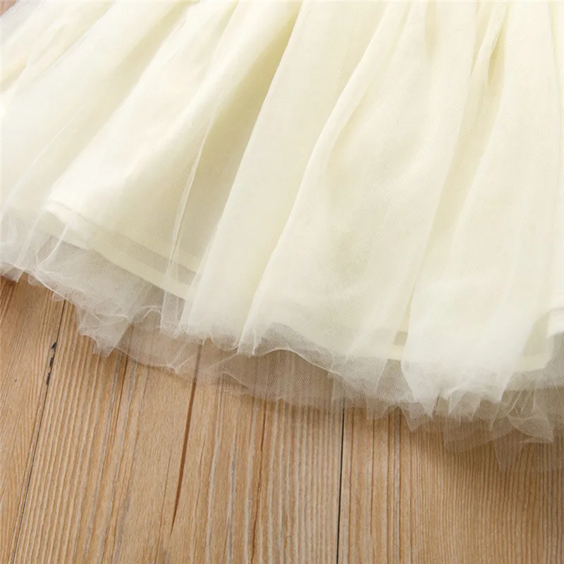 

girls dress vestido Toddler Baby Kids Girls Bow Patchwork Tulle Princess Dress Casual Clothes robe fille #3N12