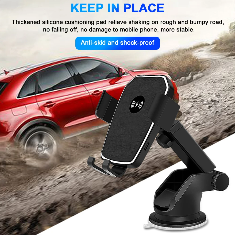 10 Вт Автомобильный держатель для телефона QI Беспроводное зарядное устройство