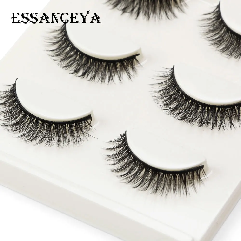 ESSANCEYA 3 пары натуральные накладные ресницы наращивание ресниц Инструмент Maquillage Cilios ресницы искусственные Cilios сексуальные лахсы