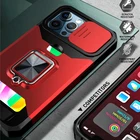 Чехол для сотового телефона iPhone 13 11 12 Pro Max X XS Max XR 7 8 Plus, прочный защитный чехол с кольцом-держателем и слотом для карт