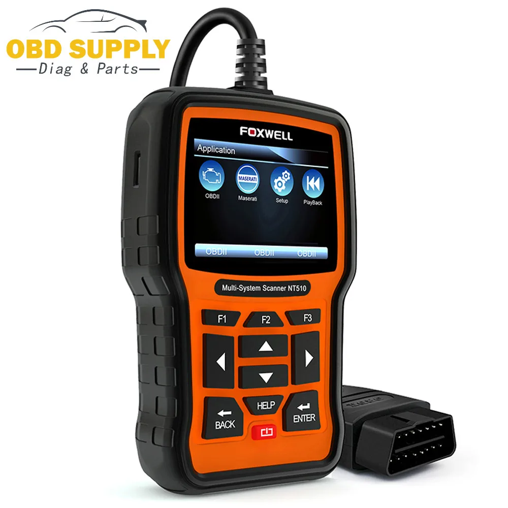 Foxwell NT510 OBD2 автомобильный диагностический инструмент для Maserati Porsche forBMW forBenz ABS SRS