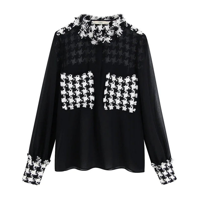 OMIKRON новые модные женские блузки с длинным рукавом Женские Элегантные рубашки