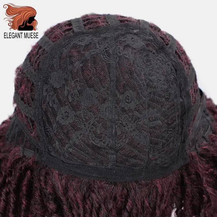 Elegant MUSES короткие синтетические парики для Для женщин 6 дюймов длинные мягкие Faux locs волосы парик с эффектом деграде(переход от темного к черный жук, вязанные крючком парики из косичек