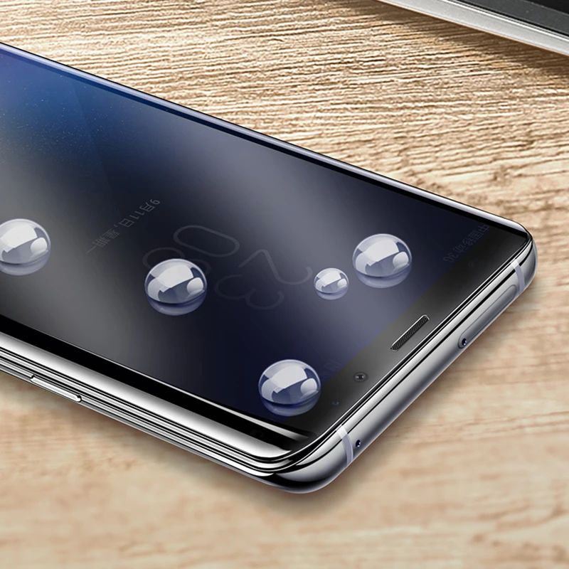 Противошпионское закаленное УФ-стекло Note 8 9 защита экрана чехол дружественная и