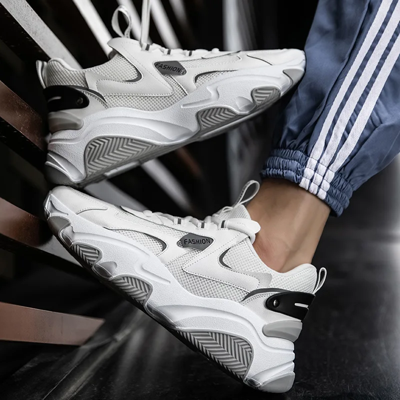 

Outdoor Casual Shoes Men's Sports Shoes Sneakers Men Plus Size 44 Reflective Shoes Male Height Increasing Fashion Jogging Shoes