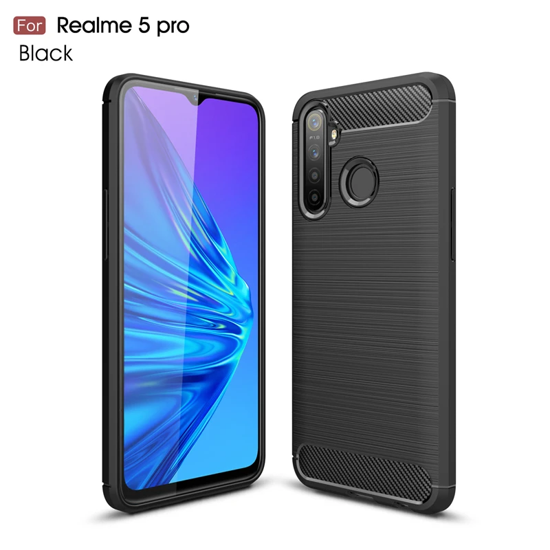 Чехол для OPPO Realme Q мягкий силиконовый резиновый противоударный чехол бампер 6 3