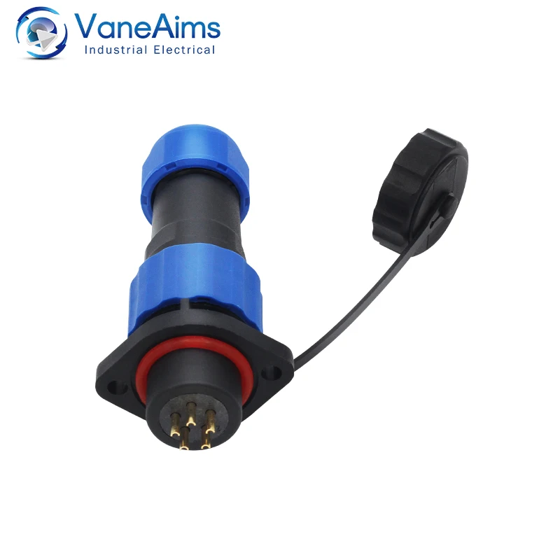 Waterproof connector SP16-2/3/4/5/6/7/8/9 pin plastic aviation socket plug wire terminal block welding type | Обустройство дома