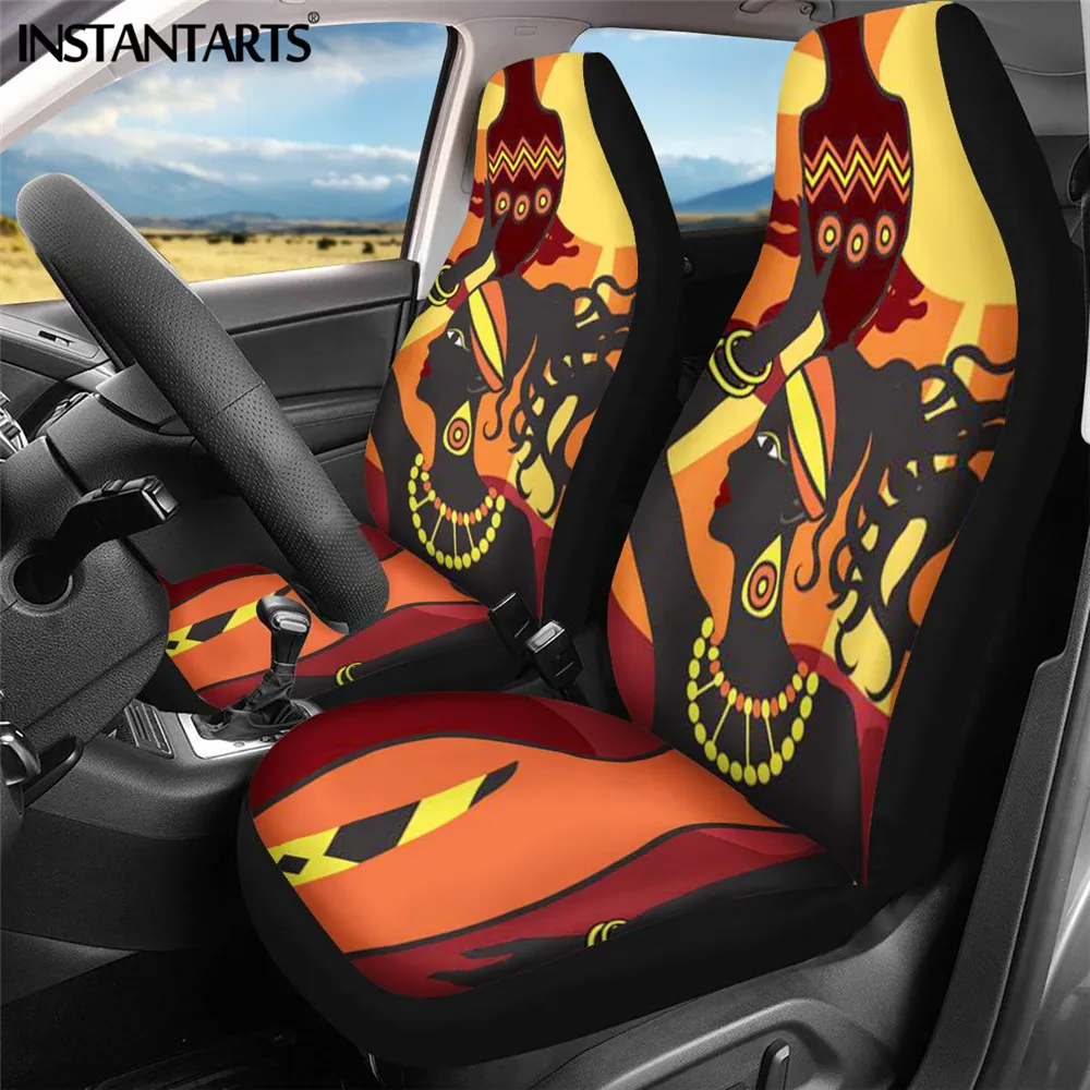 

Африканская черная девушка с принтом в африканском стиле тюнинг протектор для автомобильного сиденья универсальный протектор переднего с...