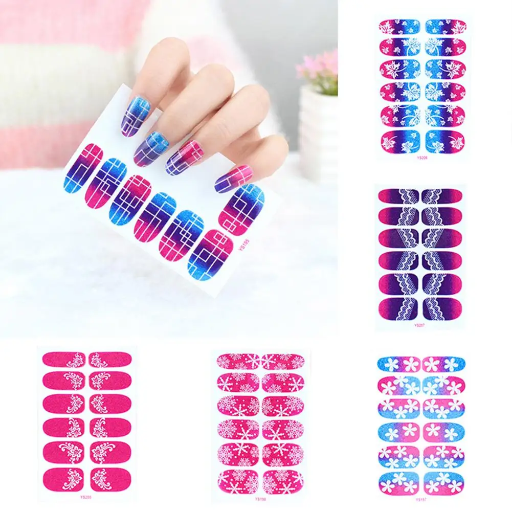 12 шт. водонепроницаемый чехол со звездами и искусственным маникюром с полным