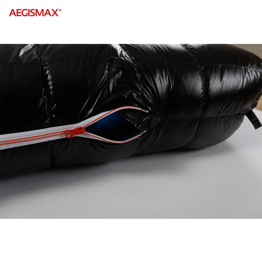 AEGISMAX D Открытый Кемпинг FP650+ утолщаются 10℉~ 23℉ теплый спальный мешок типа «кокон» 90% белый утиный пух Зимний ветрозащитный спальный мешок