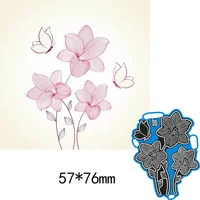 new metal cutting dies lovely flower for card diy scrapbooking stencil paper craft album template dies 5 77 6cm