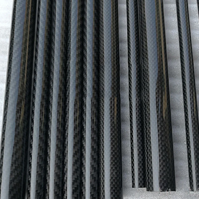 2 шт. 20x10/21x9/22x20/22x20/22x20/22x10/23x20/24x22/25x22/26x22/26x20 4/30x29 мм саржа глянцевая 3K Карбон длина волоконной трубки 500 мм