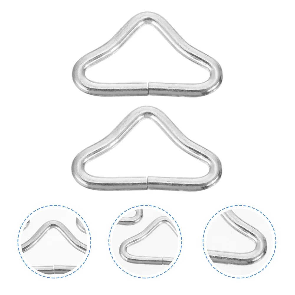 

40 PCS Triangle Ring Galvanized Steel Webbing Strap Triangle Ring Replacement
