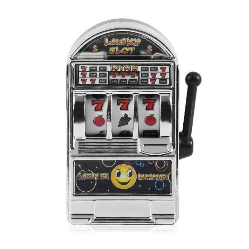 2 Pcs Mini Casino Jackpot Fruit Slot Machine Money Box Game Toy for Kids Adult Decompression Toys Gold & Silver | Игрушки и хобби